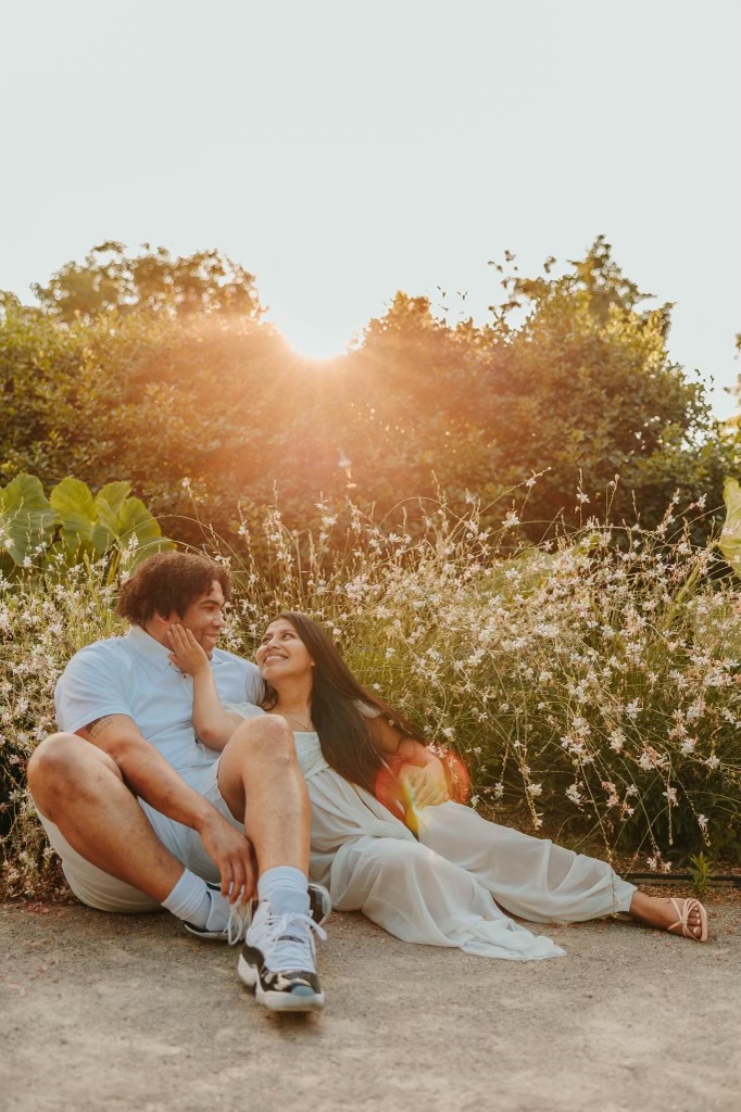 Robert and Leticia golden hour moment
