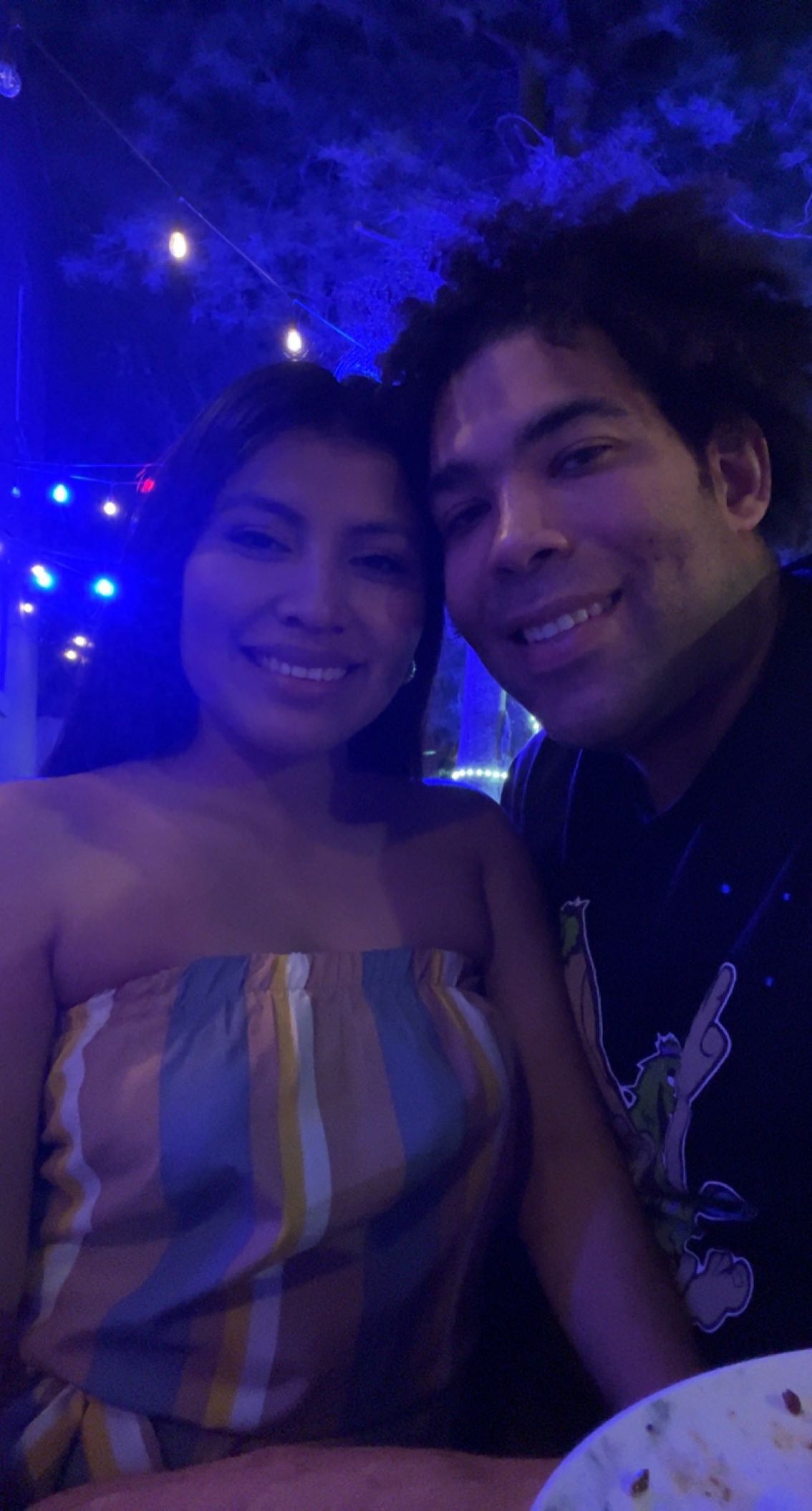 Robert and Leticia smiling together